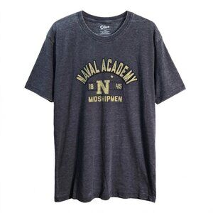 NWOT | Blue 84 Naval Academy Midshipmen Tee | Collegiate Graphic | Charcoal | XX